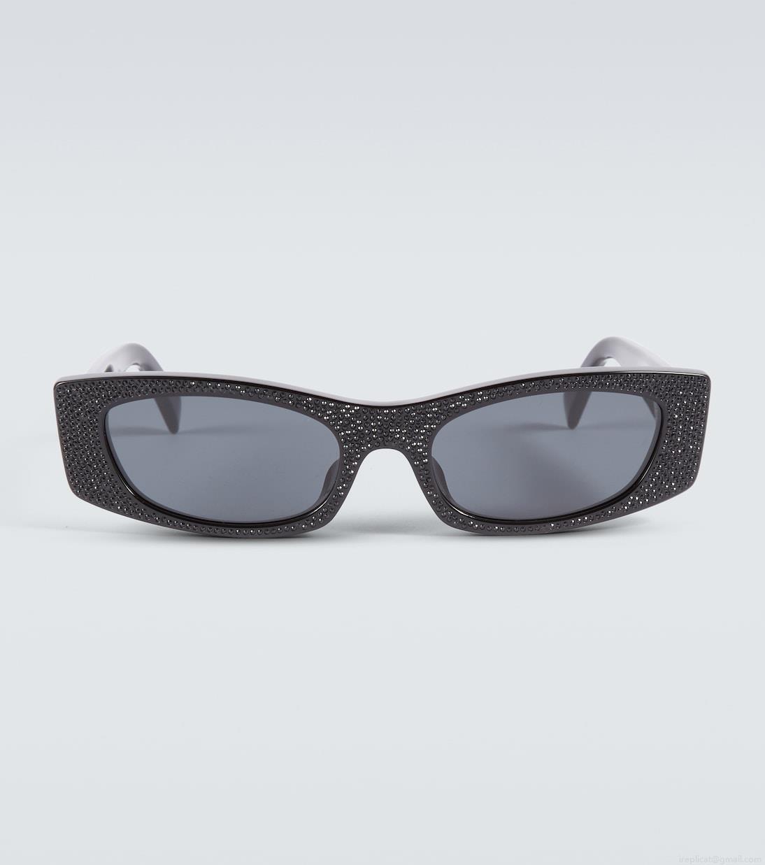 Celine EyewearCrystal-embellished rectangular sunglasses