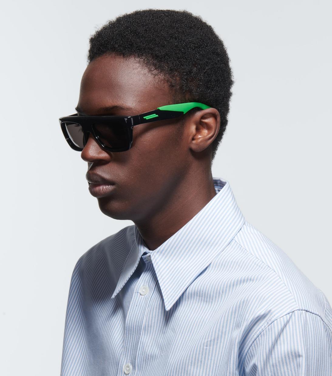 Bottega VenetaRectangular acetate sunglasses