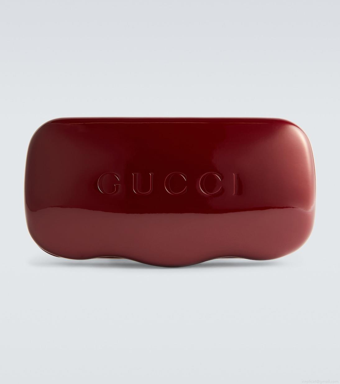 GucciLogo flat-top sunglasses