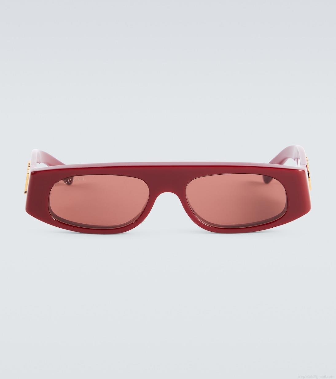 GucciLogo flat-top sunglasses