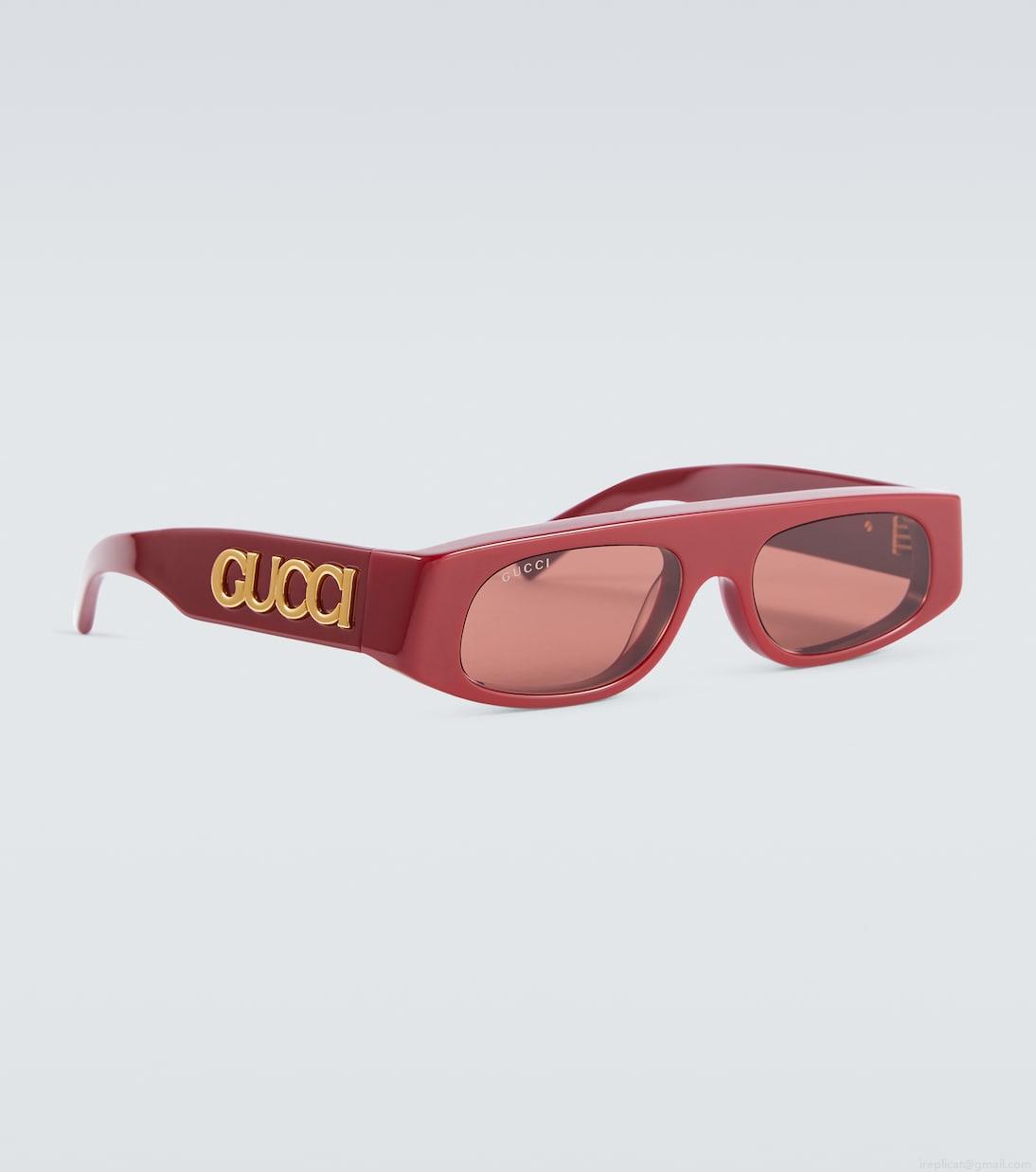 GucciLogo flat-top sunglasses