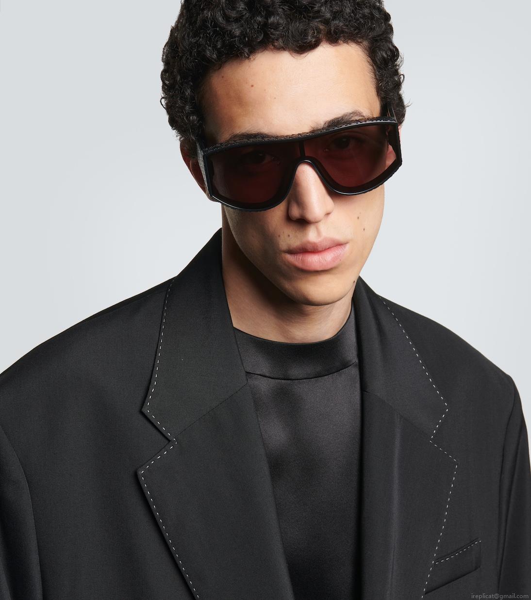 FendiFendi Lab embossed shield sunglasses