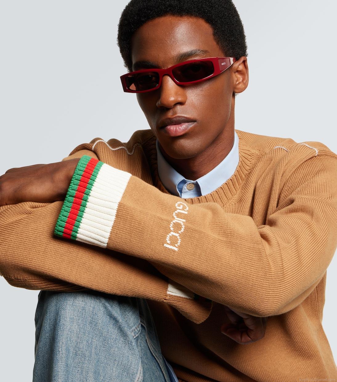 GucciLogo rectangular sunglasses