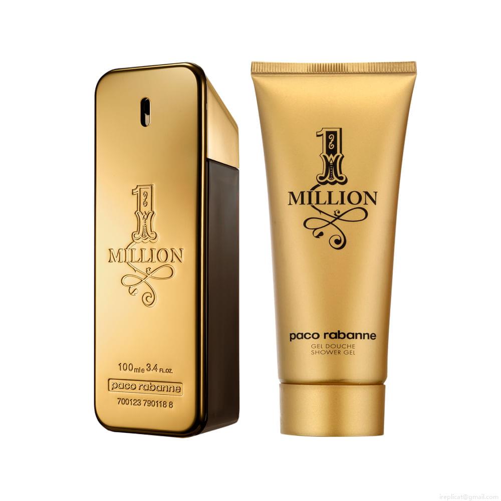 Kit Perfume Paco Rabanne 1 Million Masculino Eau de Toilette 100 ml + Gel de Banho 100 ml Kit Perfume Paco Rabanne 1 Million Masculino Eau de Toilette 100 ml + Gel de Banho 100 ml