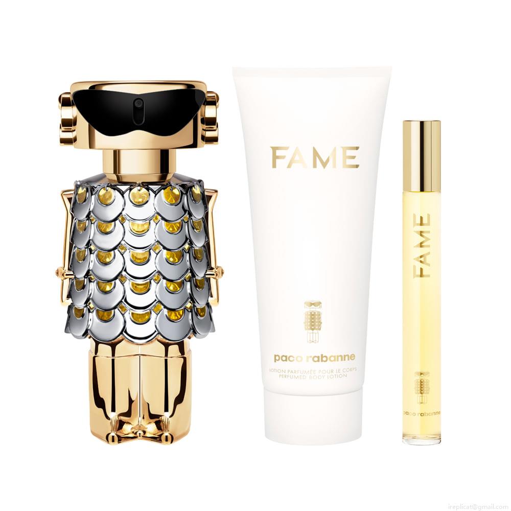 Kit Perfume Paco Rabanne Fame Feminino Eau de Parfum 80 ml + Creme Corporal 100 ml + Miniatura 10 ml