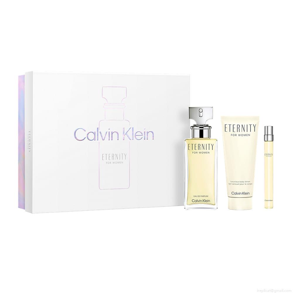 Kit Perfume Calvin Klein Ck Eternity For Women Eau de Parfum Feminino 100 ml + Loção 100 ml + Miniatura 10ml