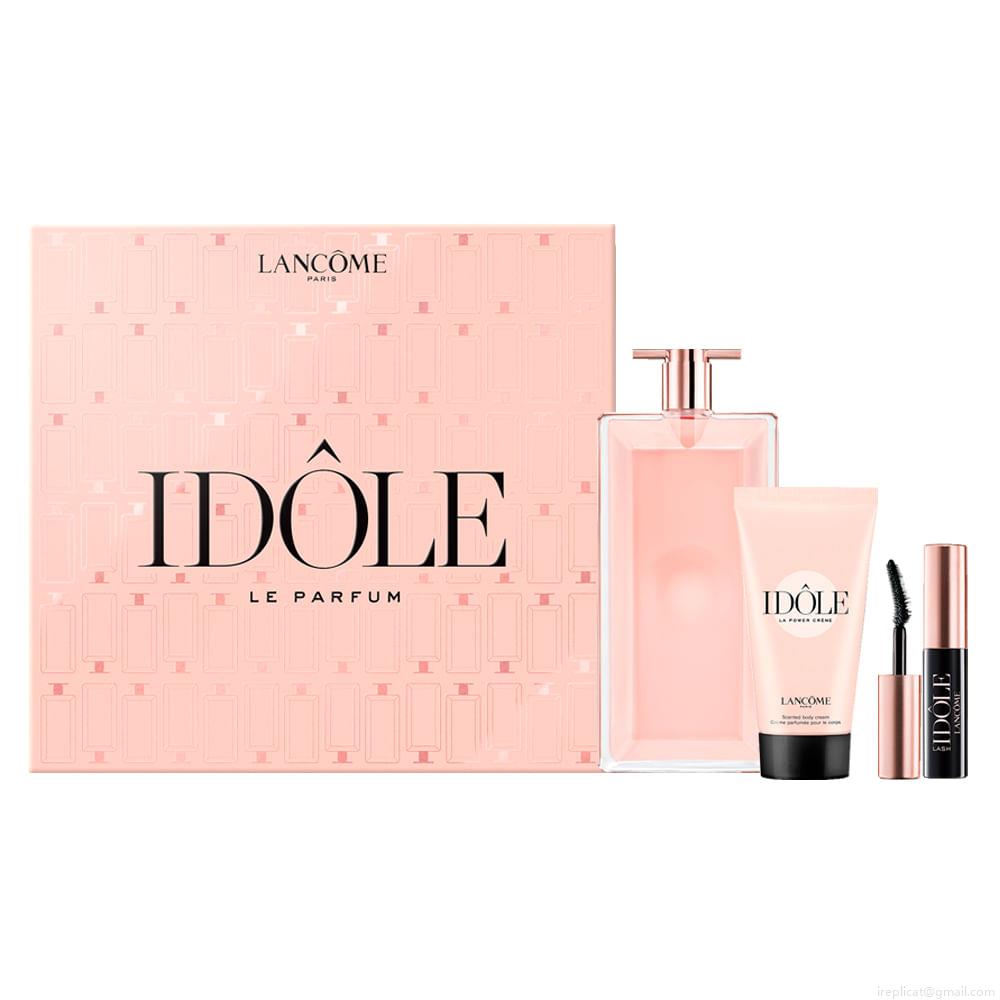 Kit Perfume Lancôme Idôle Feminino Eau de Parfum50ml + Loção Corporal 50ml + Máscara De Cílios Lash 2,5ml