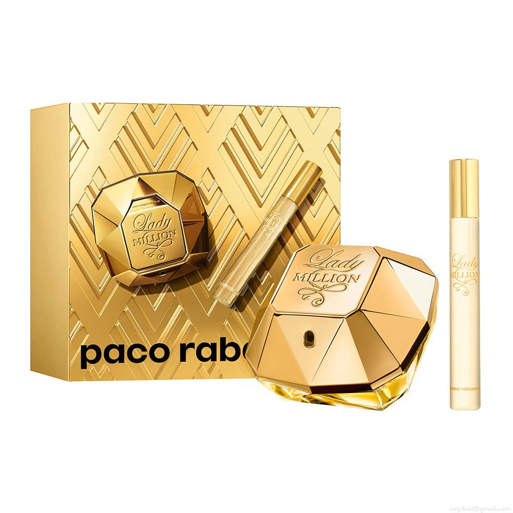 Kit Perfume Paco Rabanne Lady Million Eau de Parfum Feminino 50 ml + Miniatura 10 ml