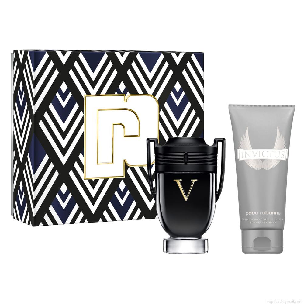 Kit Perfume Paco Rabanne Invictus Victory Masculino Eau de Parfum 100 ml + Gel de Banho 100 ml