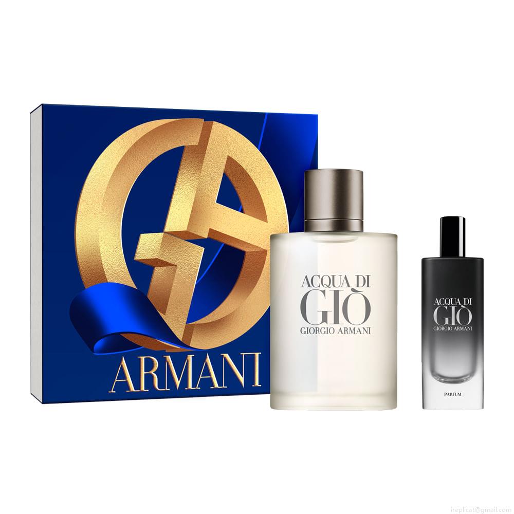 Kit Perfume Giorgioi Armani Acqua Di Giò Masculino Eau de Toilette 100 ml + Miniatura Acqua Di Giò Parfum 15 ml