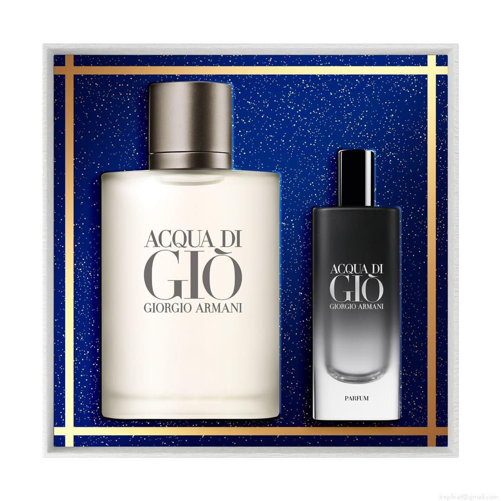 Kit Perfume Giorgioi Armani Acqua Di Giò Masculino Eau de Toilette 100 ml + Miniatura Acqua Di Giò Parfum 15 ml