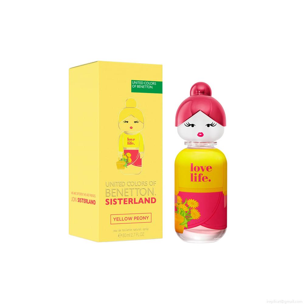 Perfume Benetton Sisterland Yellow Peony Feminino Eau de Toilette 80 ml