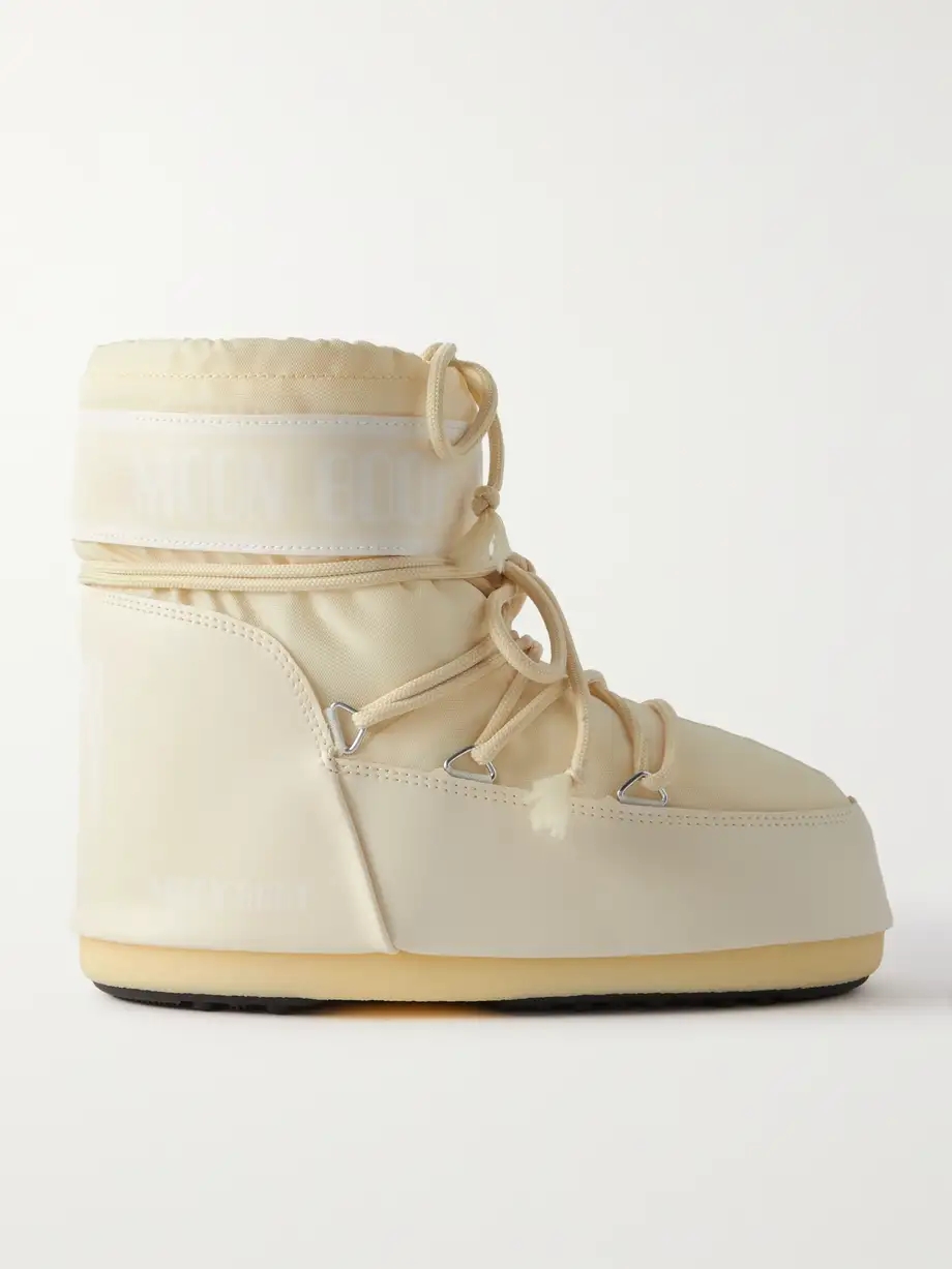 Icon Low shell and faux leather snow boots