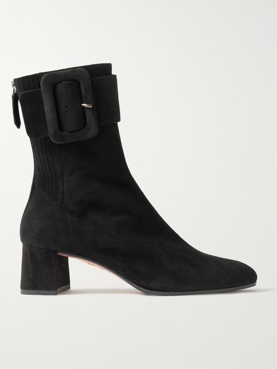 Saint Honoré 50 buckled suede ankle boots