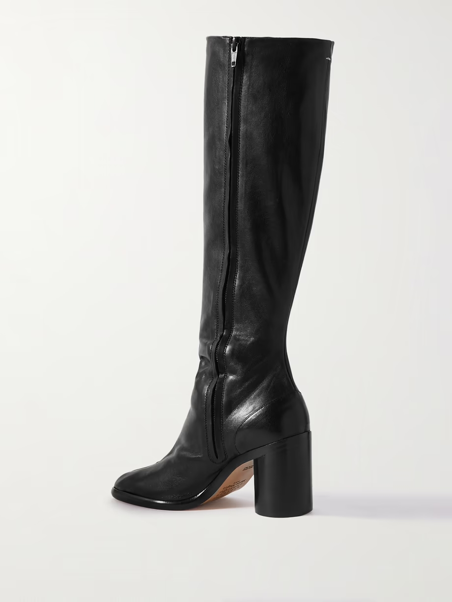 Tabi leather knee boots