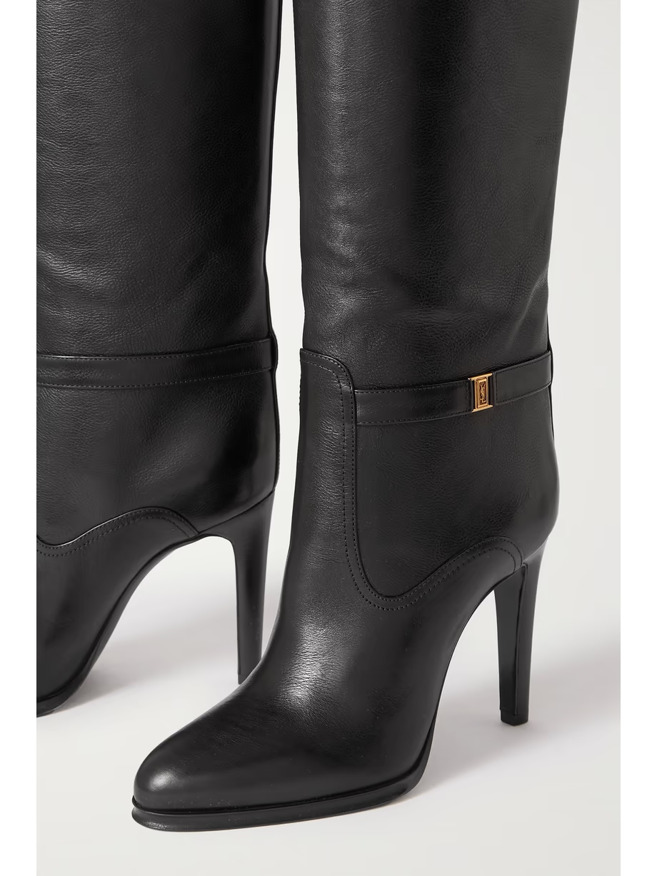 Diane logo-embellished leather knee boots