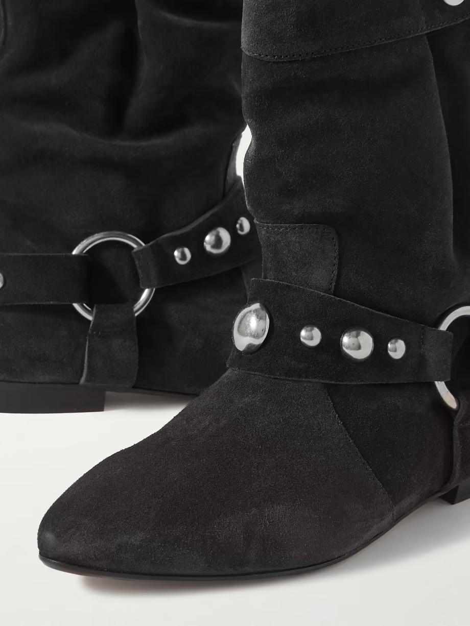 Stania studded suede ankle boots