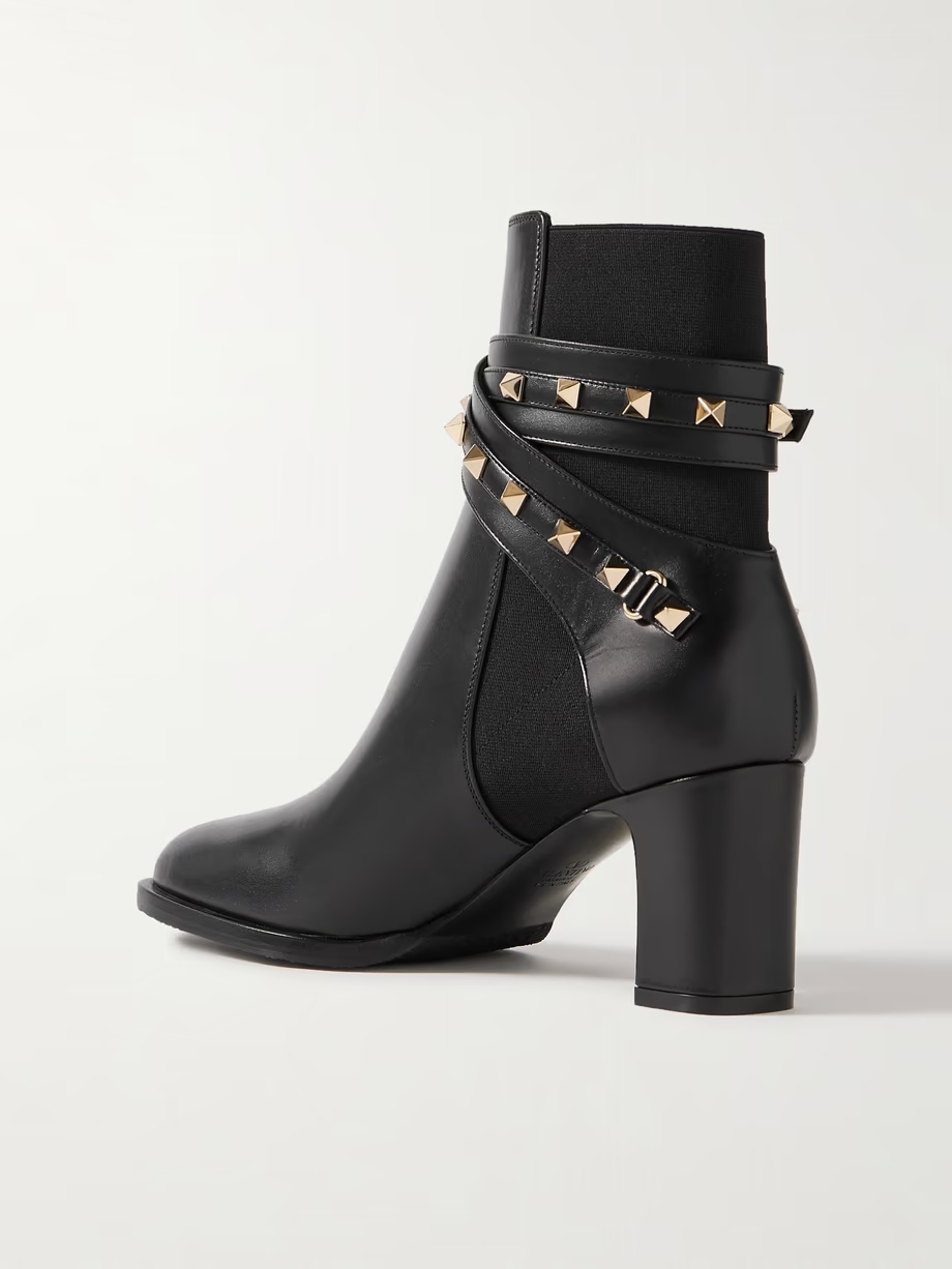 Rockstud Beatle 70 leather ankle boots