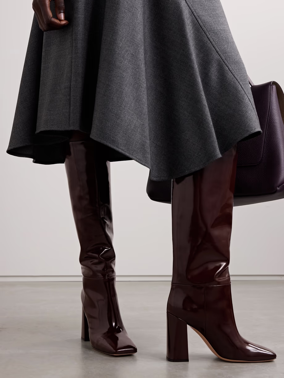 Vanta 95 patent-leather knee boots