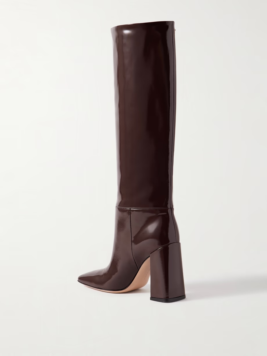 Vanta 95 patent-leather knee boots