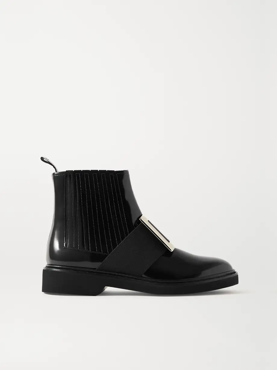 Viv Ranger embellished patent-leather Chelsea boots