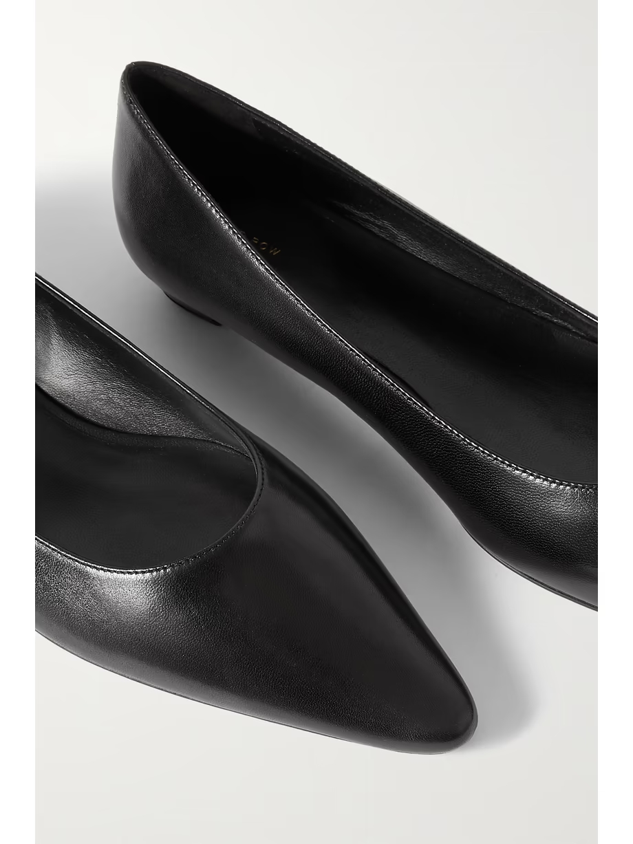 Claudette leather point-toe flats