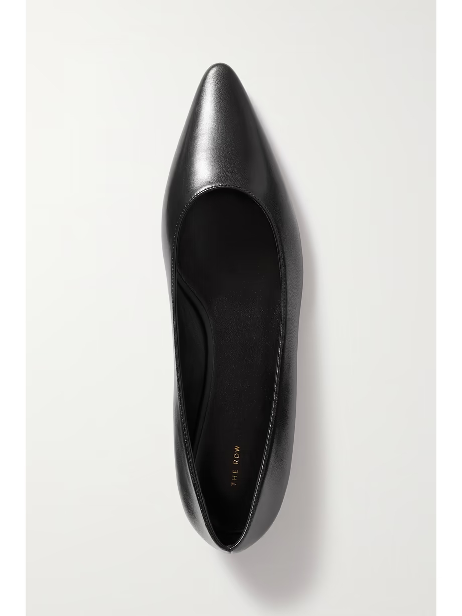 Claudette leather point-toe flats