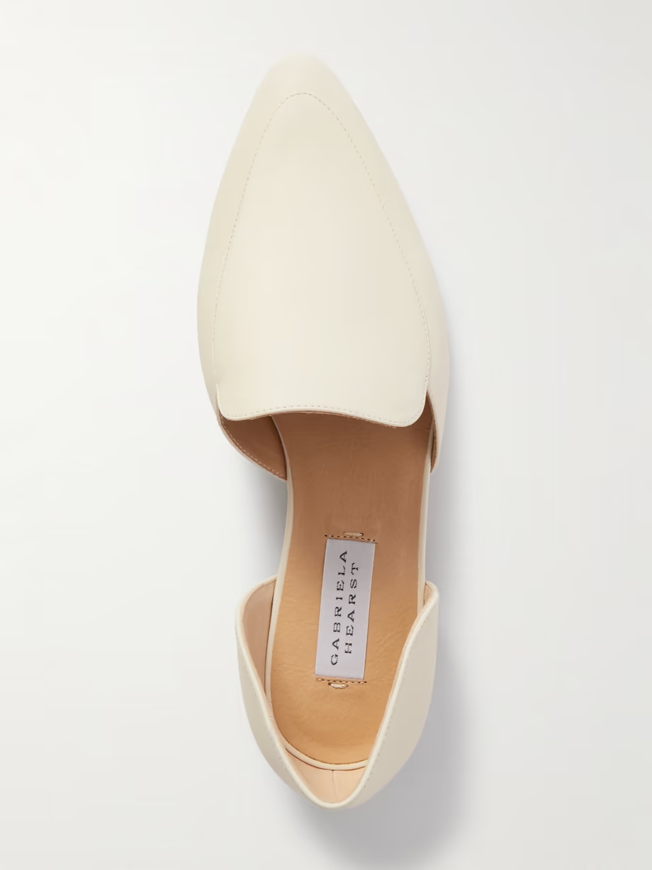 Jax cutout leather point-toe flats