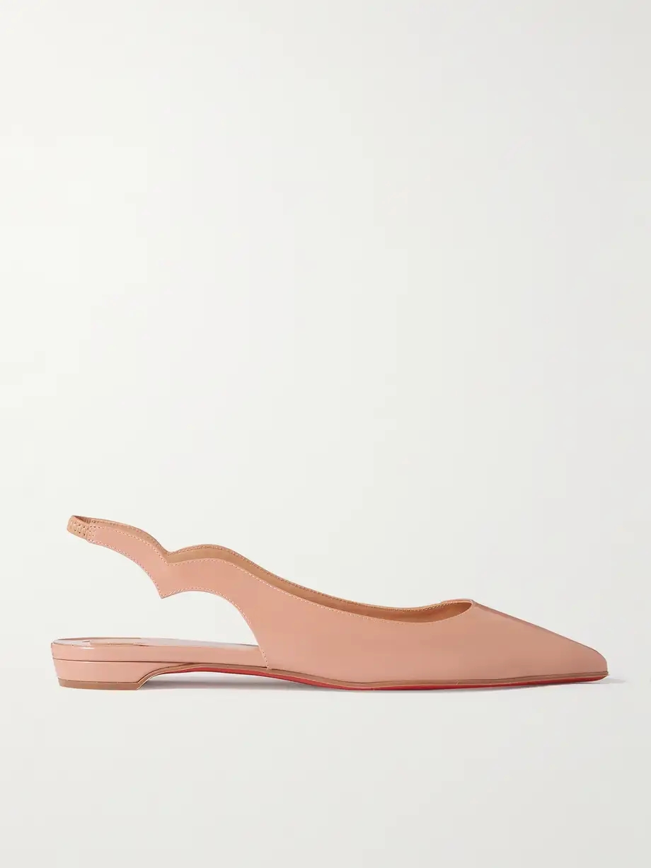 Hot Chikita patent-leather slingback point-toe flats Hot Chikita patent-leather slingback point-toe flats