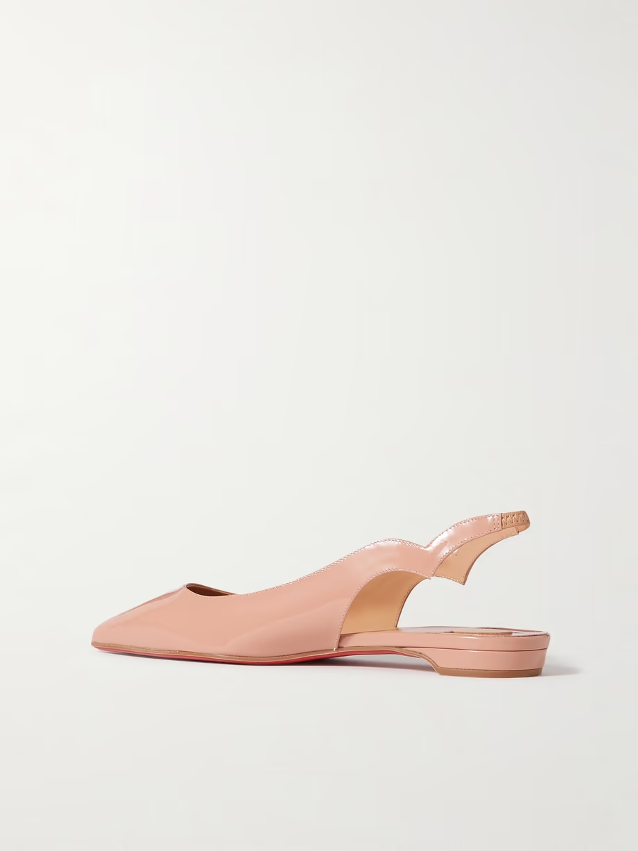 Hot Chikita patent-leather slingback point-toe flats Hot Chikita patent-leather slingback point-toe flats