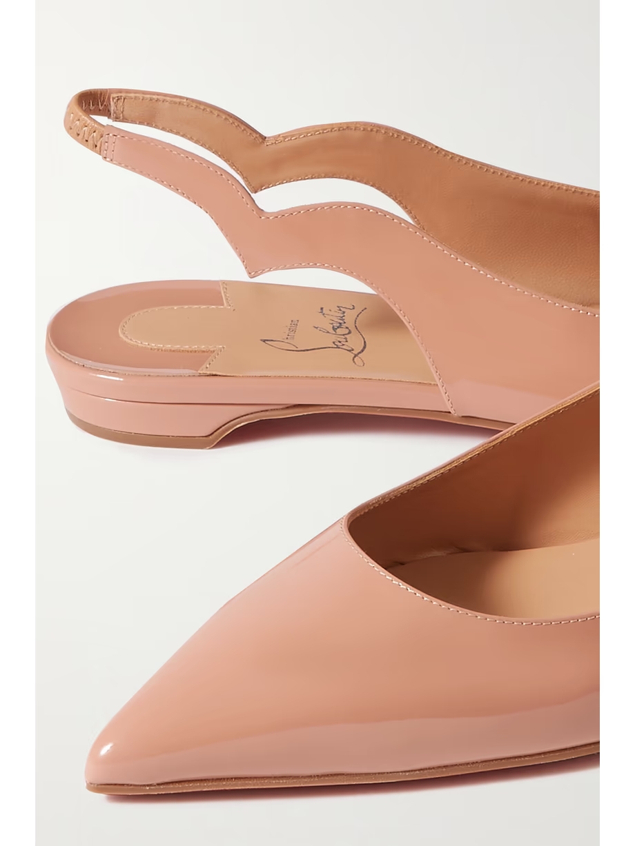 Hot Chikita patent-leather slingback point-toe flats Hot Chikita patent-leather slingback point-toe flats