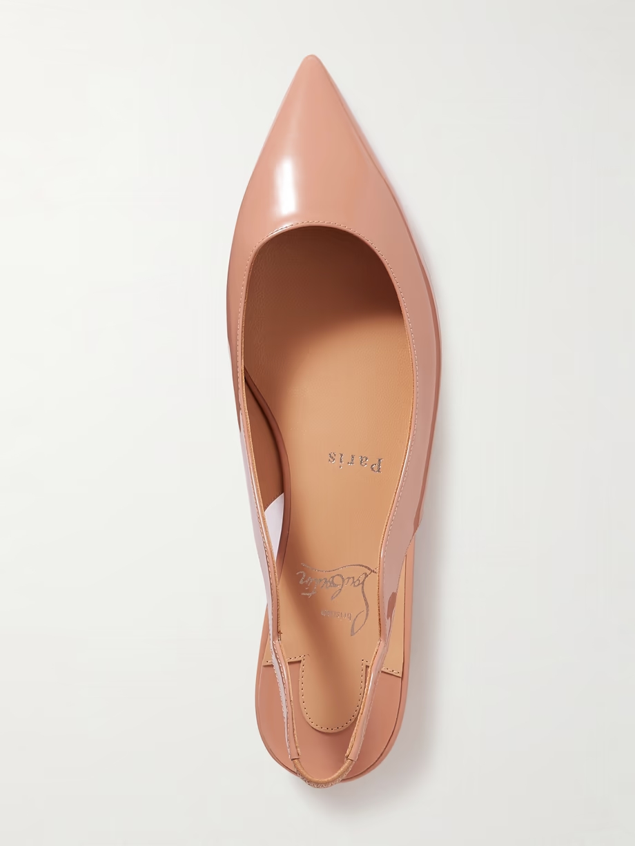 Hot Chikita patent-leather slingback point-toe flats Hot Chikita patent-leather slingback point-toe flats