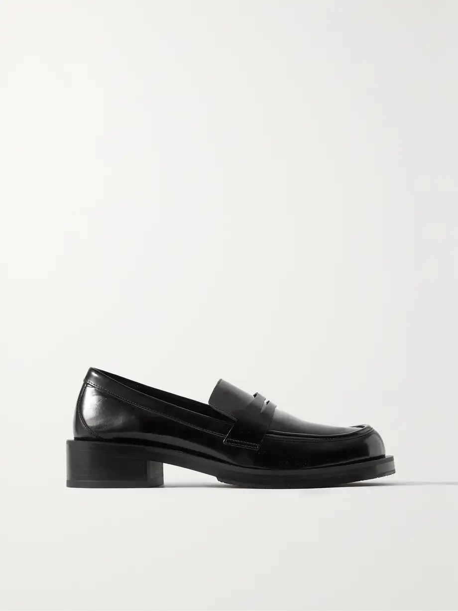 Palmer glossed-leather loafers