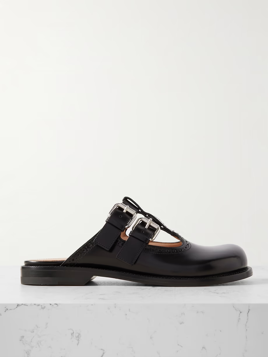 Campo buckled leather mules