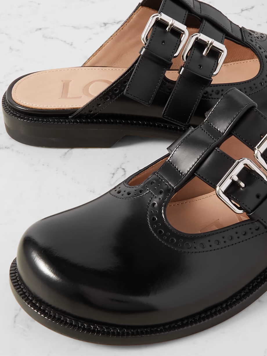 Campo buckled leather mules