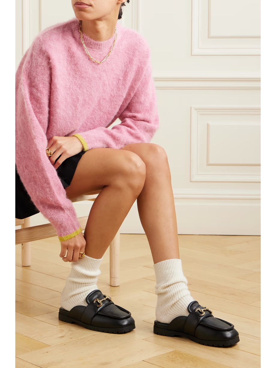 Airel horsebit-detailed leather slippers Airel horsebit-detailed leather slippers