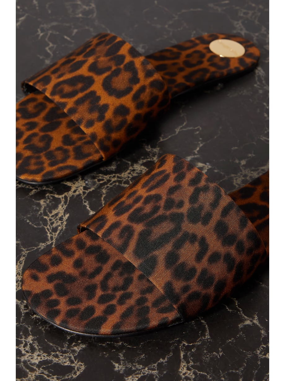 Carlyle leopard-print grosgrain sandals