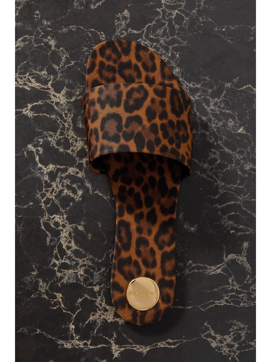 Carlyle leopard-print grosgrain sandals