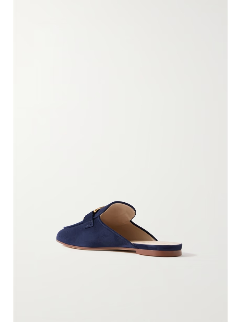 Embellished suede slippers Embellished suede slippers