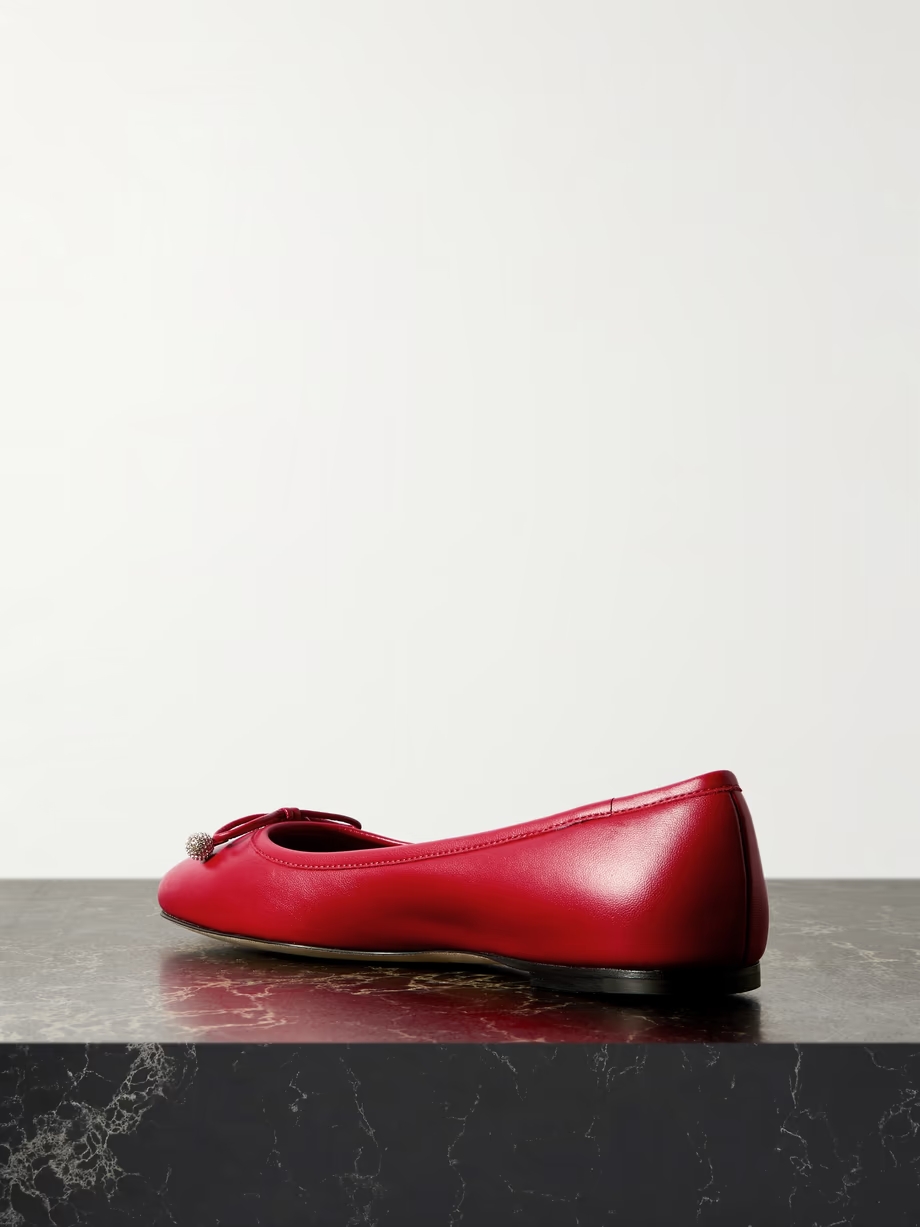 Elme embellished leather ballet flats Elme embellished leather ballet flats