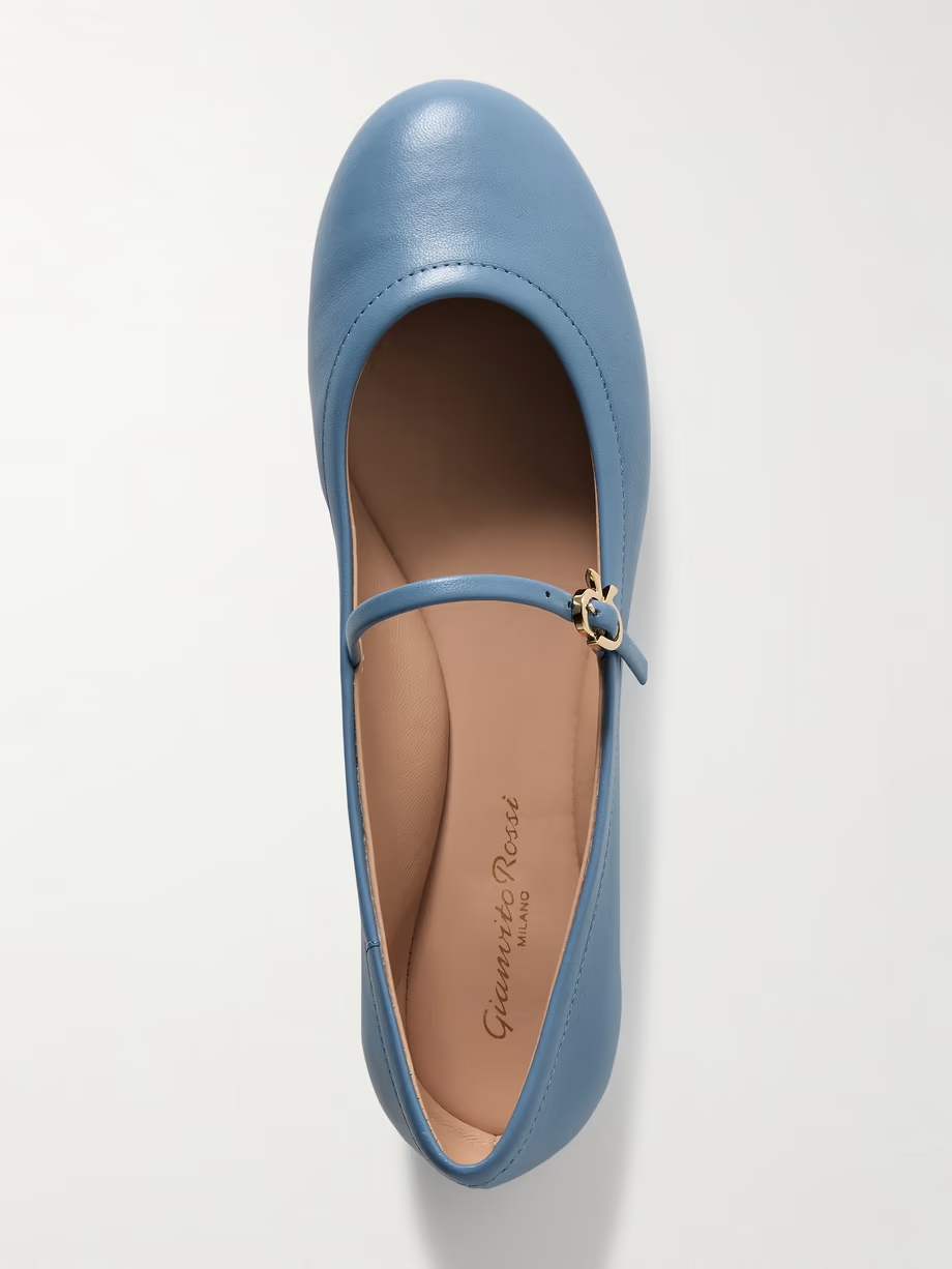 Carla leather Mary Jane ballet flats