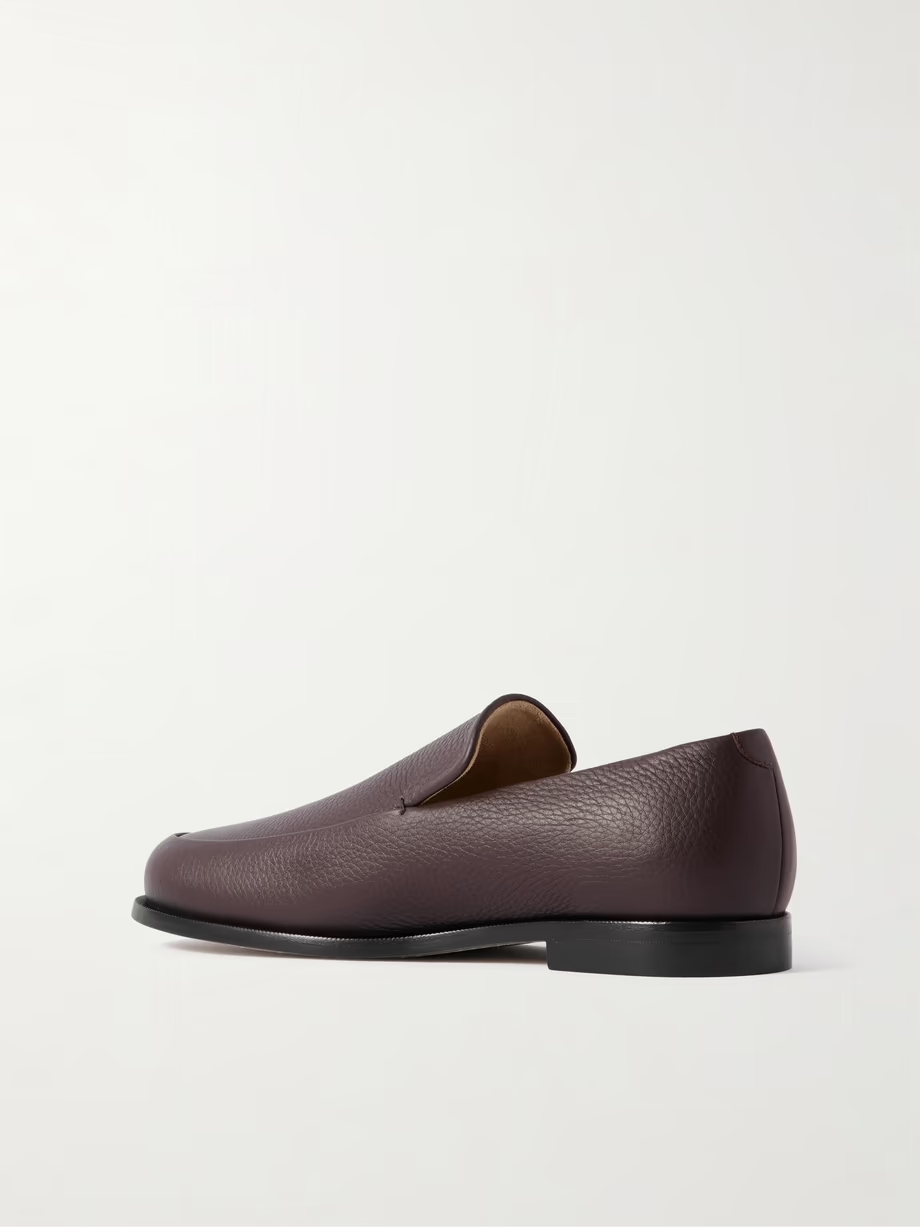 Alessio textured-leather loafers