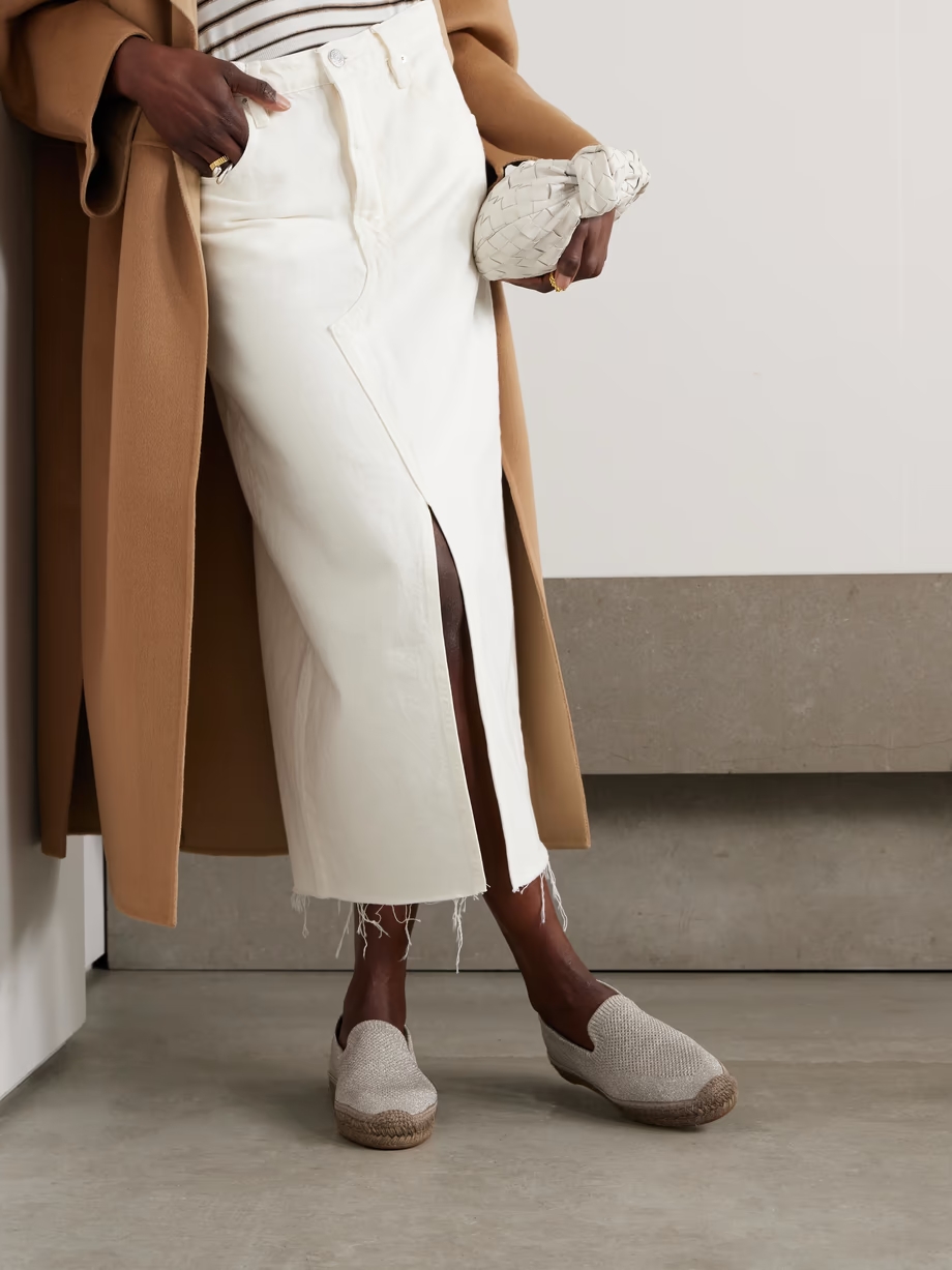 Metallic stretch-knit espadrilles Metallic stretch-knit espadrilles