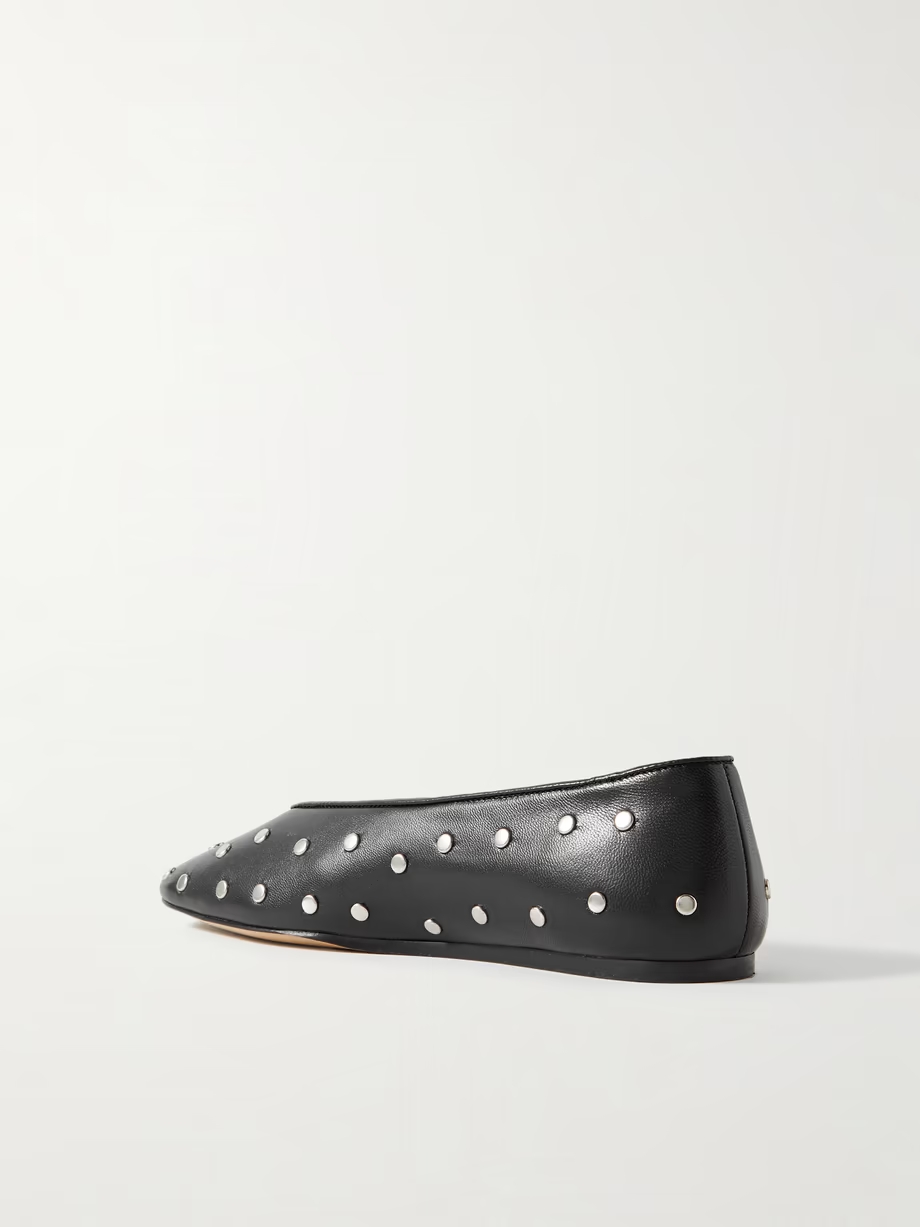 Regency studded leather ballet flats