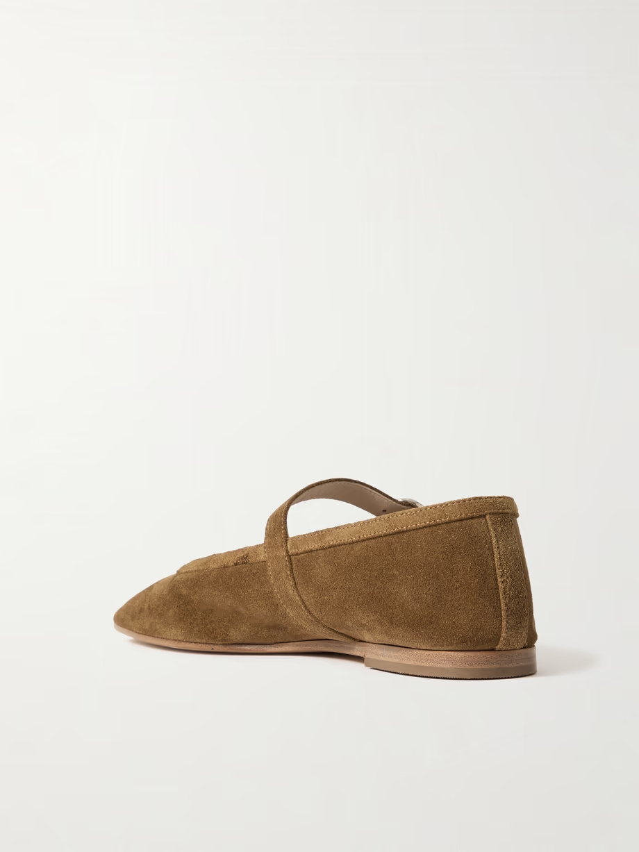 Suede Mary Jane ballet flats