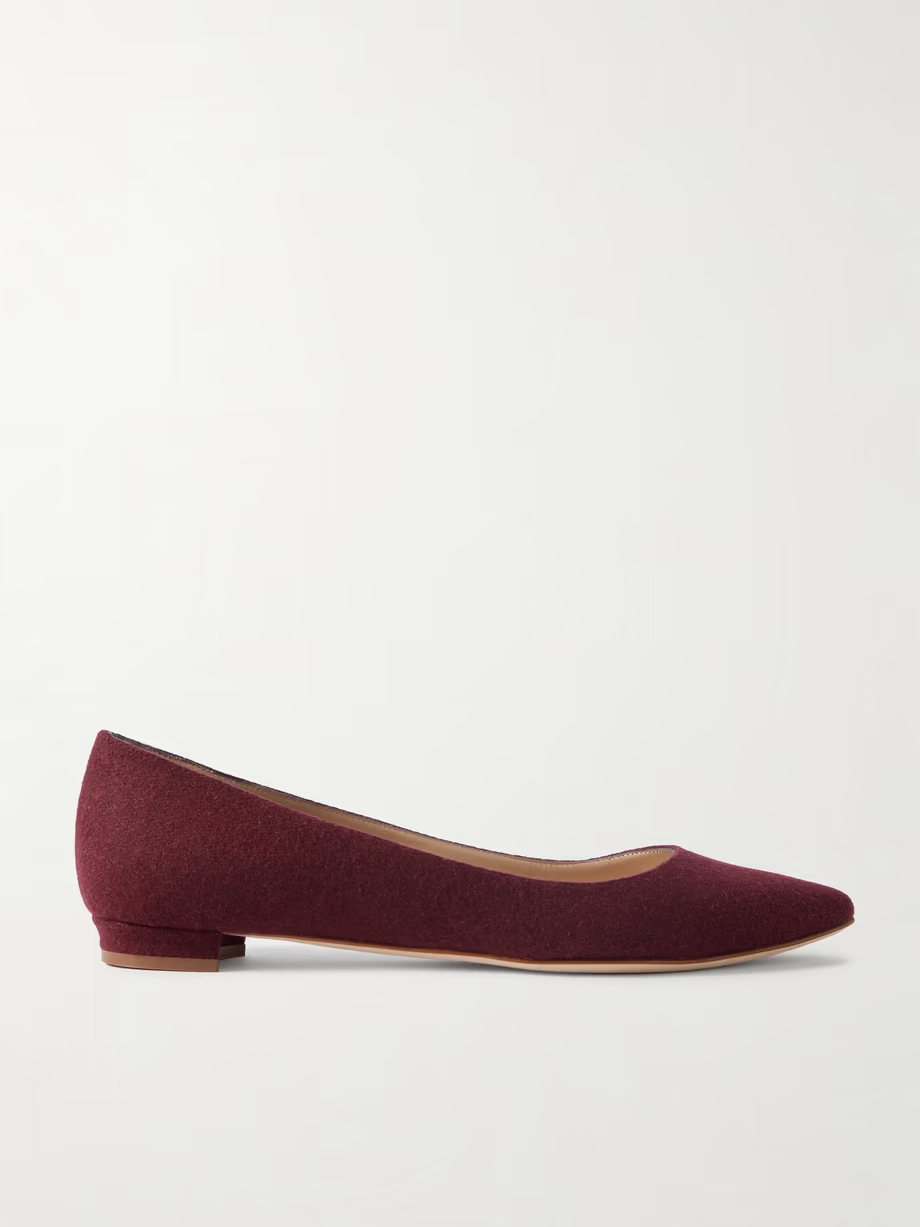 Lanza BB wool point-toe flats Lanza BB wool point-toe flats
