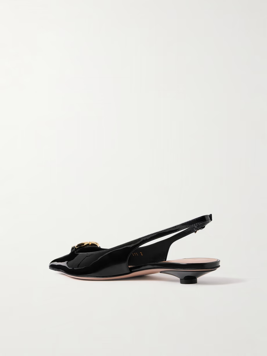 VLOGO Bold 20 embellished patent-leather pumps