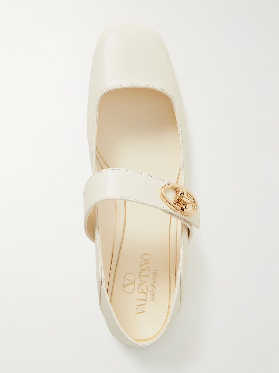 VLOGO Locker leather ballet flats