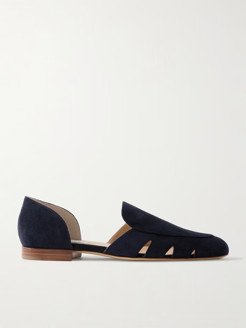 Rory cutout suede flats