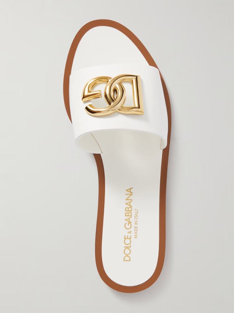 Bianca embellished leather slides